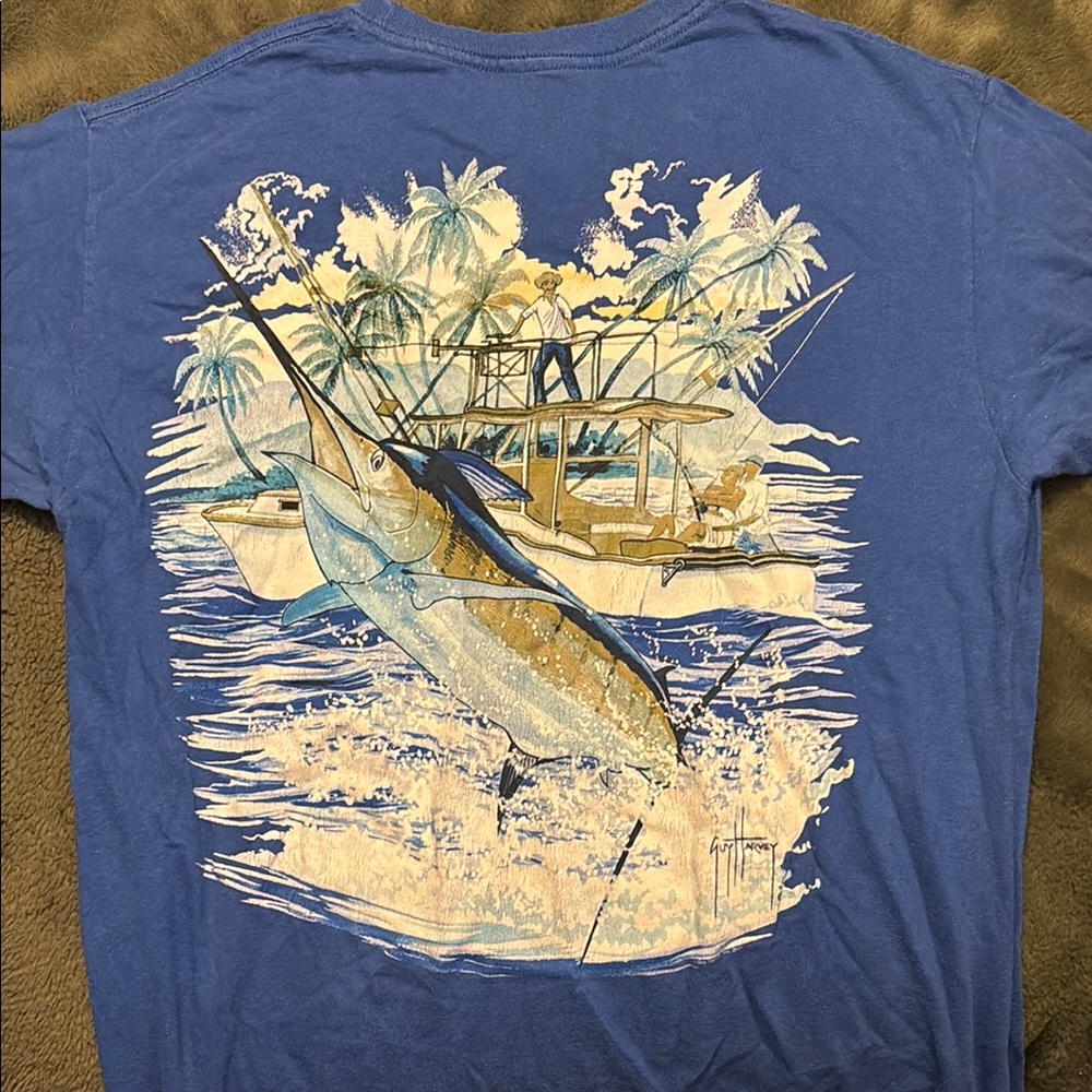 Guy Harvey Blue Marlin Short Sleeve Tee